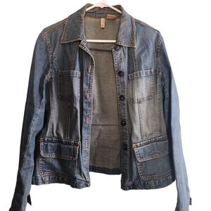St. John's Bay 90s Y2K Faded Light Blue Denim Jacket - M